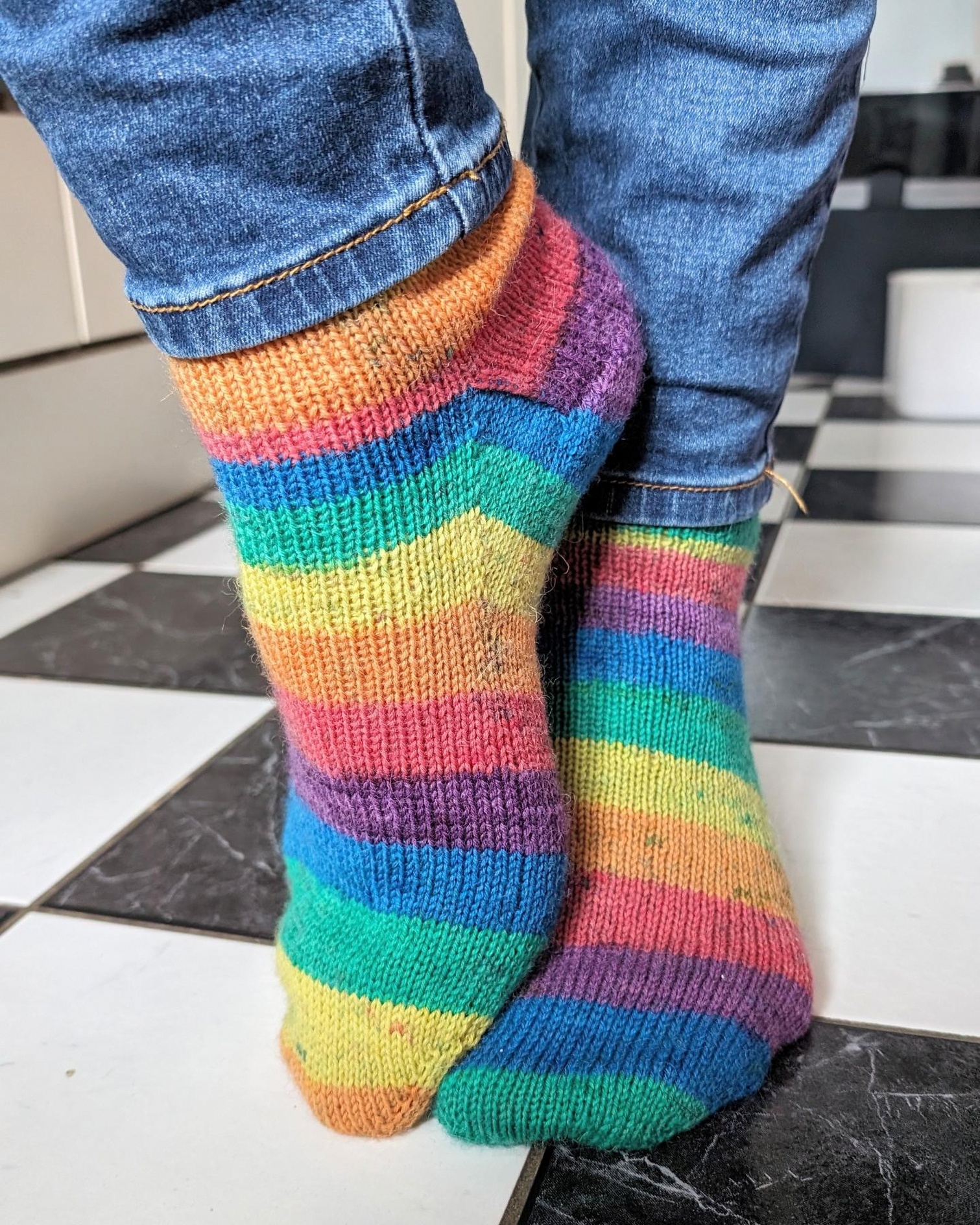 Modern Geometric Pattern Socks